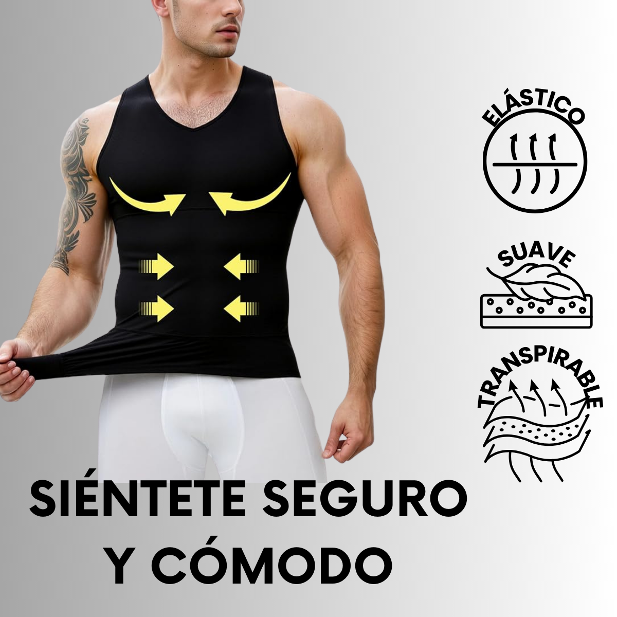 Camisilla de compresión:control firme y comodidad total