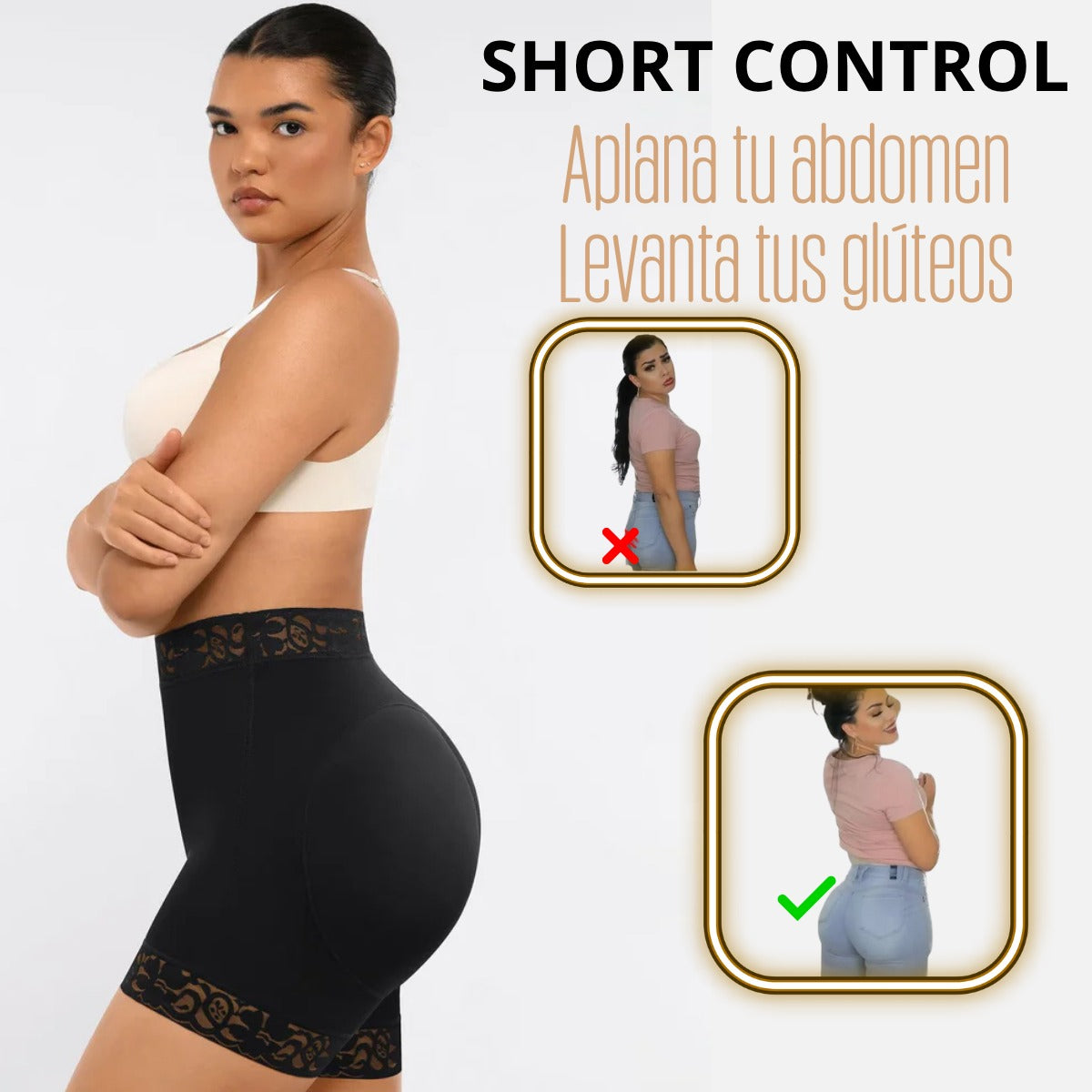 Levanta tus glúteos con short levantacola