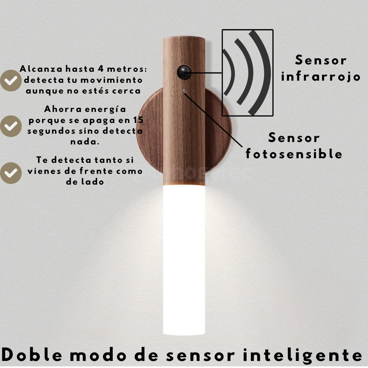 Lámpara LED magnética con sensor de movimiento