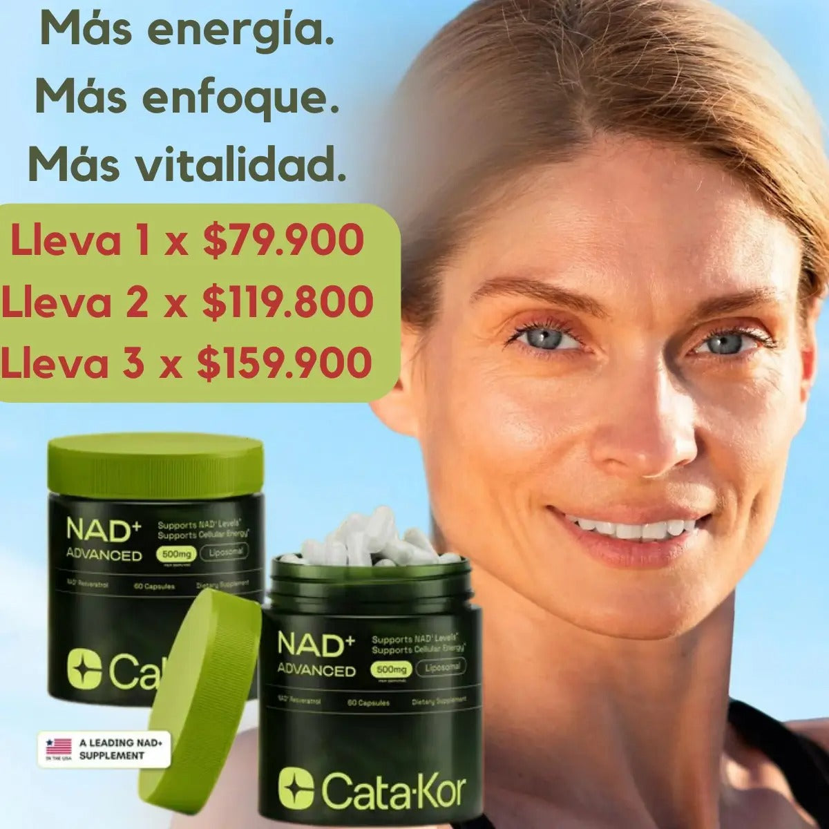 🌱 Cata-Kor NAD+ Advanced con Resveratrol