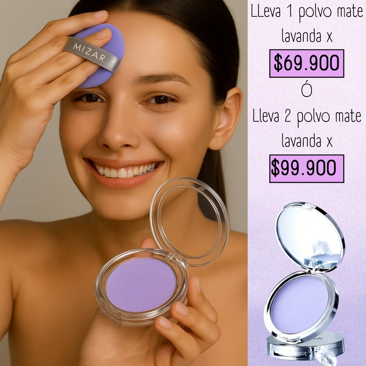 Polvo Mate Lavanda: Adiós Brillo, Hola Tez Perfecta