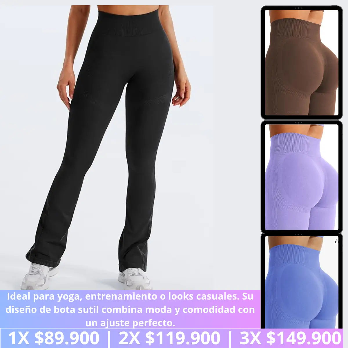 Leggins Acampanados con Efecto Realce – Comodidad, estilo y confianza en un solo pantalón