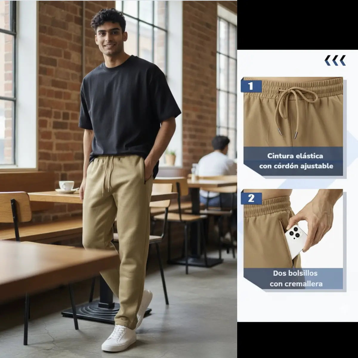 Jogger bota recta para hombre:Estilo, comodidad y libertad en cada movimiento.