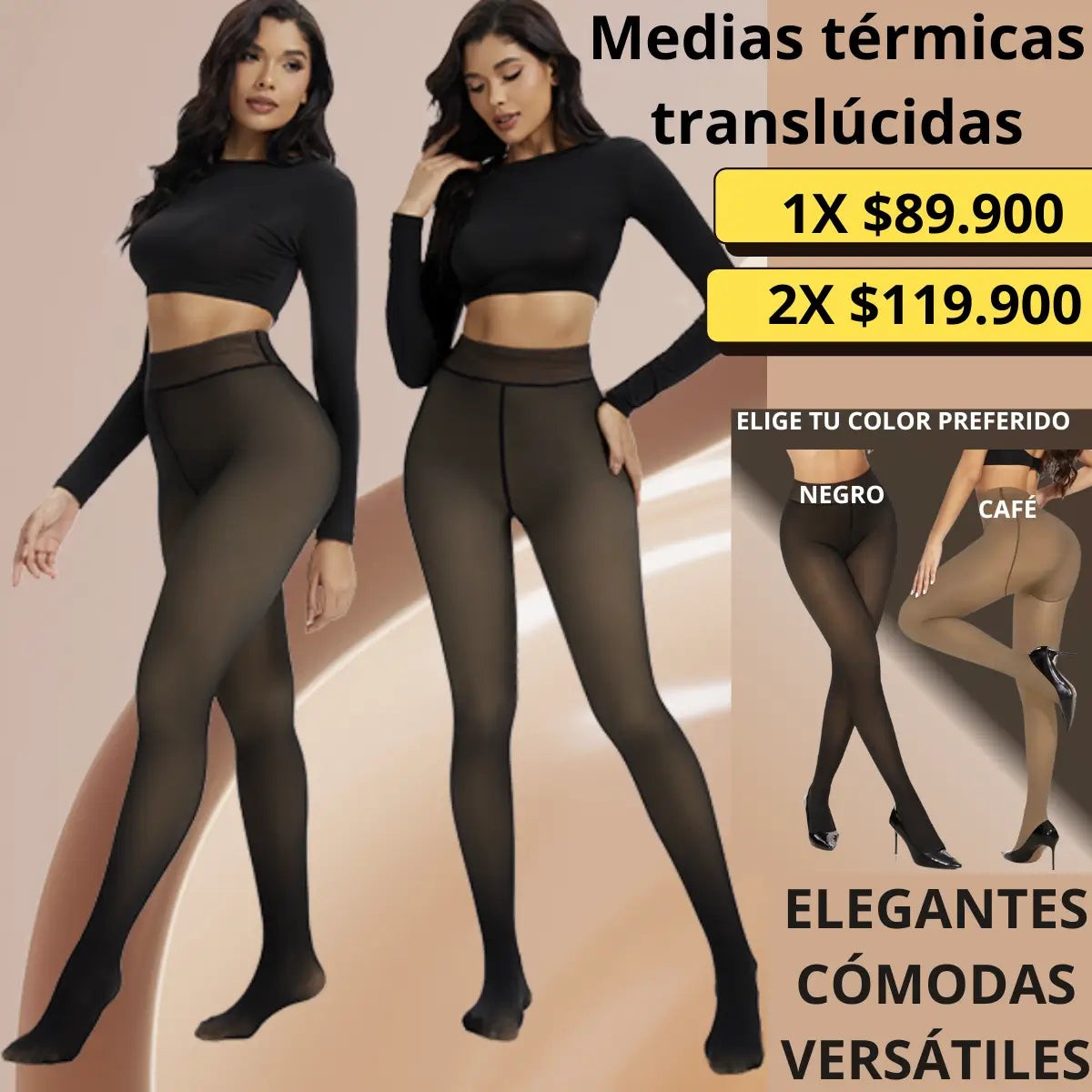 Medias térmicas translúcidas-Calidez y elegancia en una sola prenda.