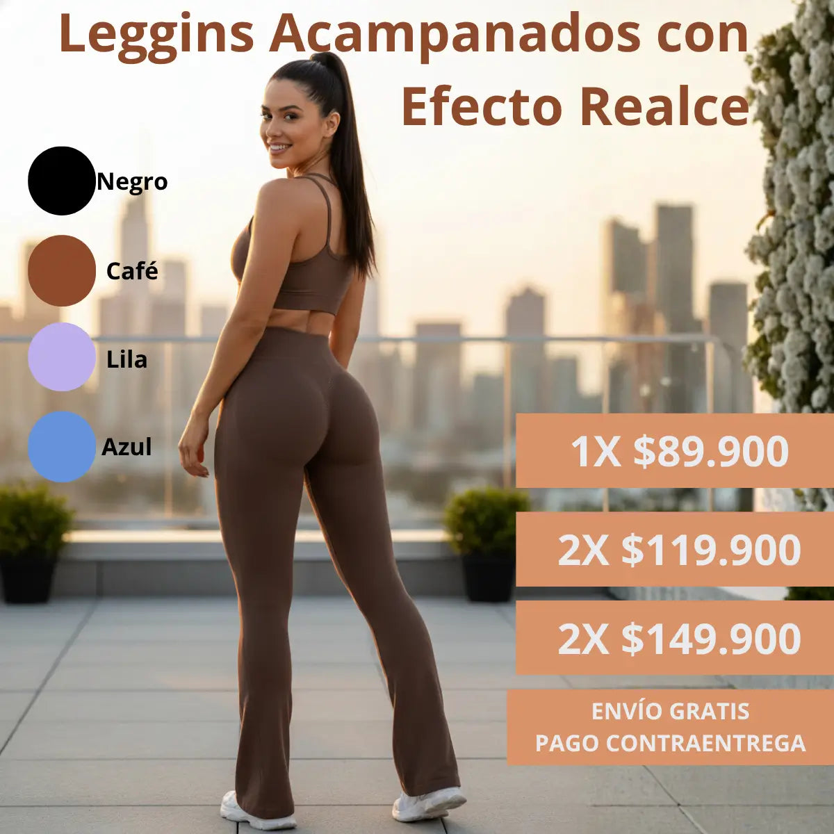 Leggins Acampanados con Efecto Realce – Comodidad, estilo y confianza en un solo pantalón