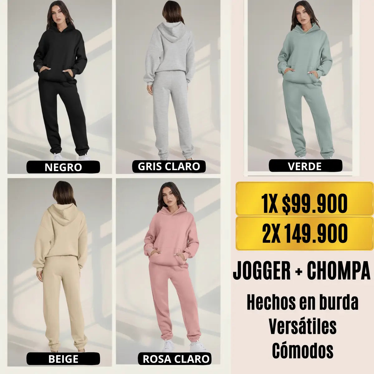 Conjunto Jogger + Chompa: Estilo, confort y actitud en un solo look